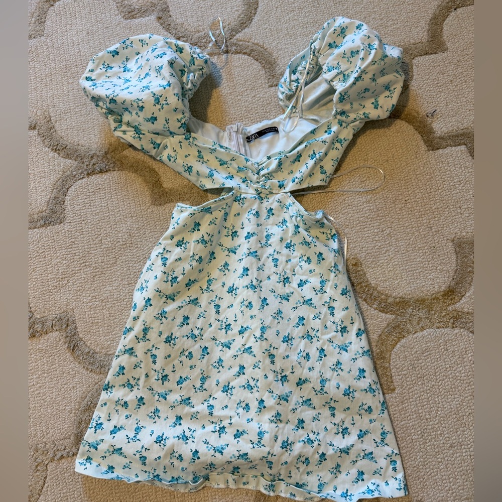 Zara floral mini dress